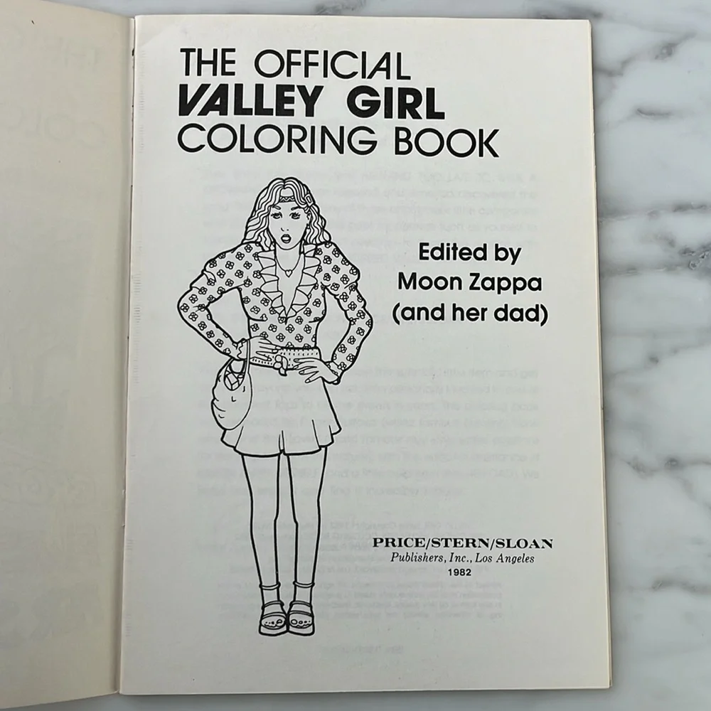 Totally tubular! Official VALLEY GIRL coloring book - Picture 3 of 7